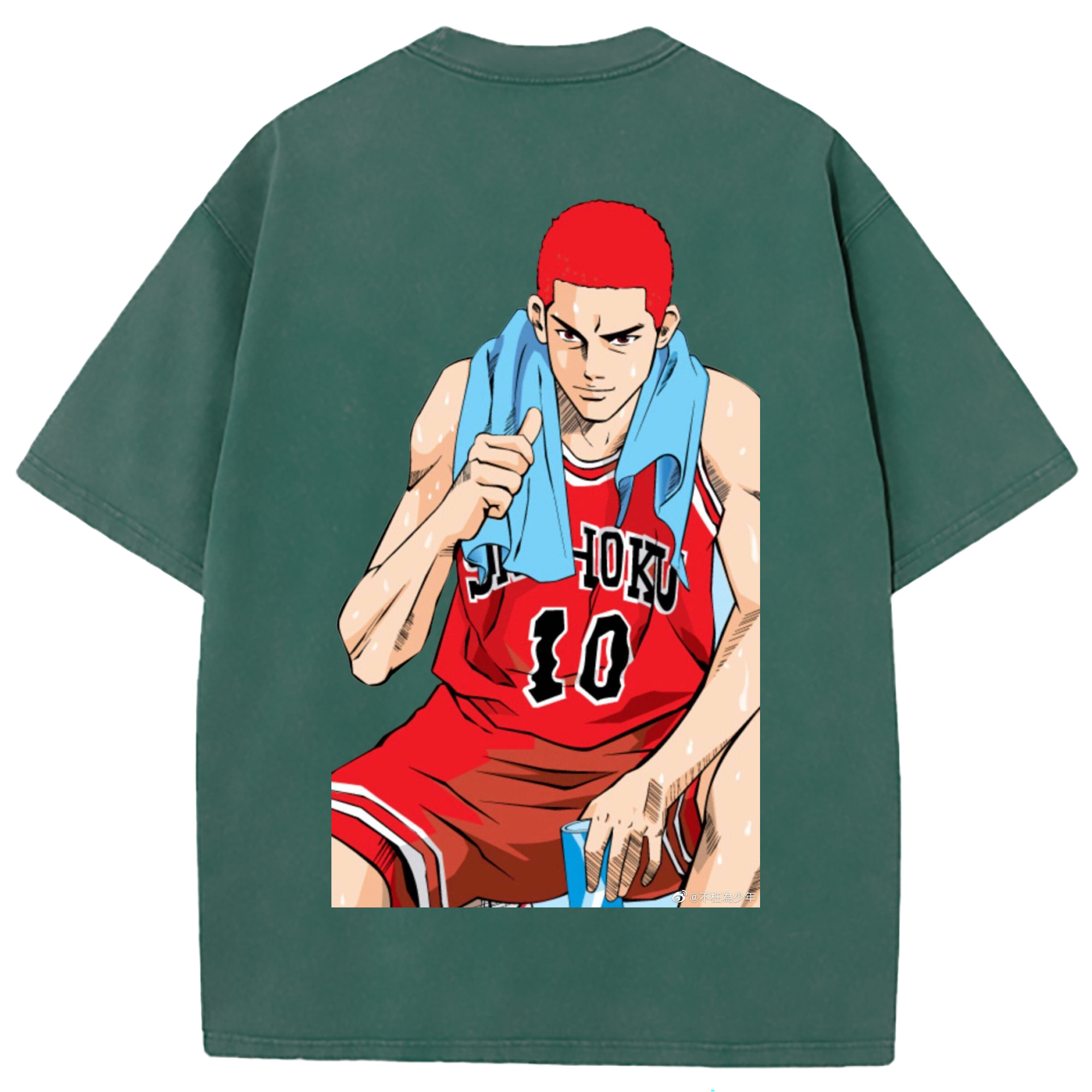 （画像用） SLAM DUNK／スラムダンク 綿100% ヴィンテージ風 半袖Tシャツ（背面プリント）